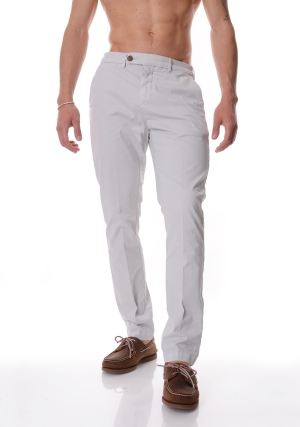 JAGGY pantalone uomo grigio chiaro chino tasca francese