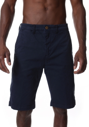 JAGGY bermuda uomo blu scuro chino tinto capo in gabardina