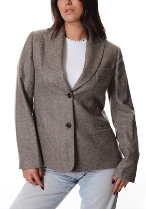 HOMEWARD Giacca donna marrone melange Lynn tweed