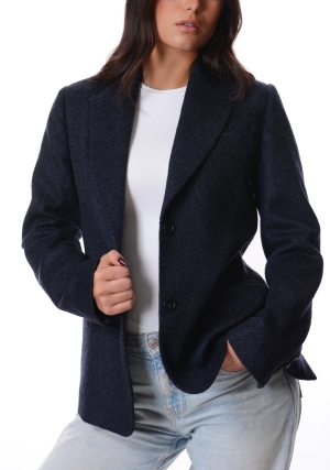 HOMEWARD Giacca donna blu melange Lynn tweed